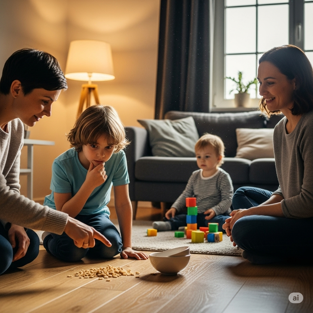 AI generated image of teaching children contributed by blaming